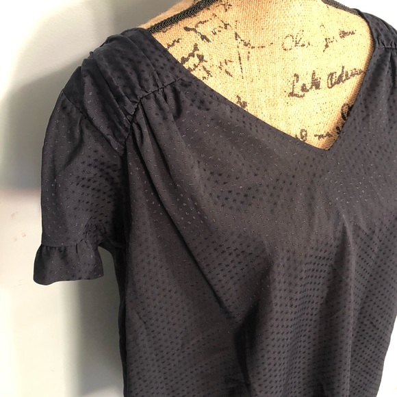 NWT! CeCe Charming Navy Lilac Caviar Top 3X - Picture 6 of 13